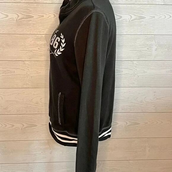 PINK Victoria’s Secret black 1/4 zip pullover sweatshirt, size Small - Picture 3 of 5